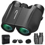 Aurosports 12x32 Fernglas Kompakt für Erwachsene und Kinder, faltbar mit Anti-Rutsch-Griff
