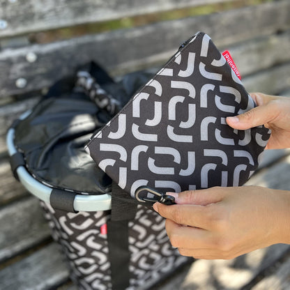 Klickfix Styrke Foldekurv Lenker Klappkorb - Schwarz 15L Dots