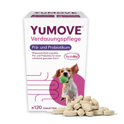 YuMOVE Digestive Care Probiotika Hund Tabletten, 120 Stück, zur Unterstützung der Darmflora