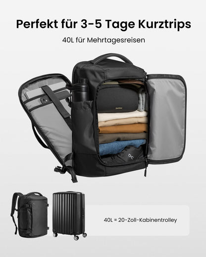 tomtoc Navigator T66 Reiserucksack 40L mit Laptopfach für 17,3 Zoll