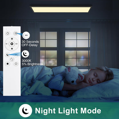 Oraymin LED Panel 120x30 Deckenleuchte Schwarz Dimmbar