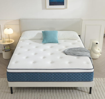 Hiimgo Taschenfederkern Matratze 90x200 H3 7-Zonen