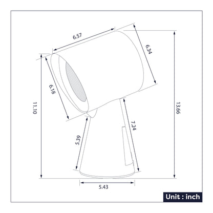 CIARRA HOOD TO GO CBPHB01 Tischhaube Umluft – Schwarz