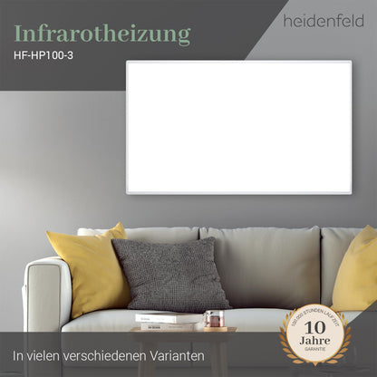 Heidenfeld HF-HP100-3 Infrarotheizung – 1000 Watt Elektroheizung