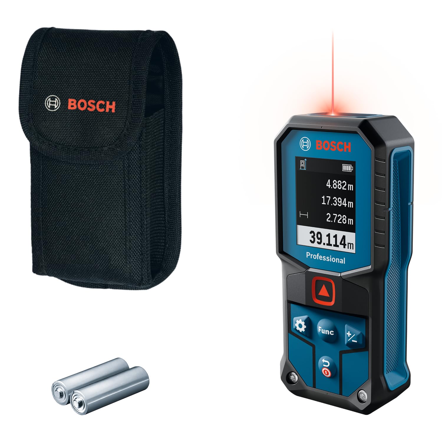 Bosch Professional GLM 40-31 Laser-Entfernungsmesser IP 65 mit Farbdisplay und gummiverstärktem Gehäuse