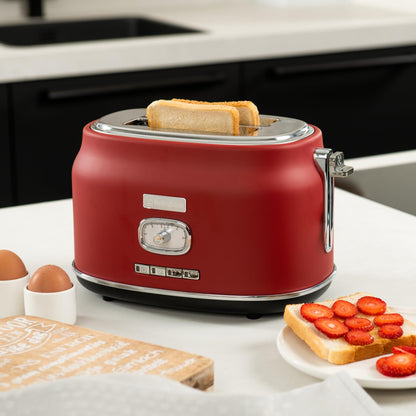 Westinghouse Retroline Frühstück-Set Toaster Wasserkocher – Rot