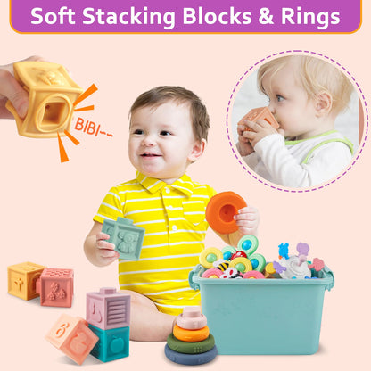 Weilim 6 in 1 Montessori Spielzeug Baby, Motorikspielzeug ab 6 Monate