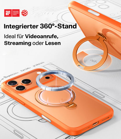 TORRAS Ostand Q3 Spin Handyhülle für iPhone 17 Pro, Orange
