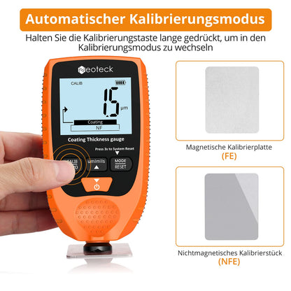 Neoteck Lackdickenmessgerät Auto – Stahl Alu 0-1500μm