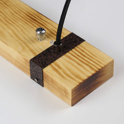 GBLY Vintage Pendelleuchte Holz Esstischlampe - 80cm Holzbalken