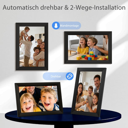 Ekasoco Frameo Digitaler Bilderrahmen 10,1 Zoll WLAN Touchscreen 32GB