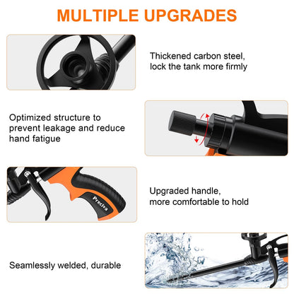 Preciva Bauschaumpistole 2er-Set, PU-Schaumpistole aus Metall orange