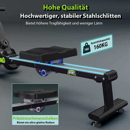 Wenoker Rudergerät Magnetisch - Leise, 16 Stufen, App & LCD