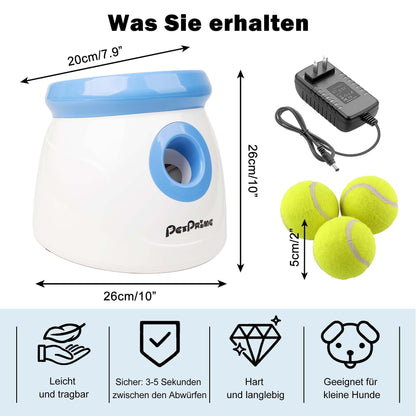 Pet Prime Automatischer Ballwerfer für kleine Hunde - Mini Weiss
