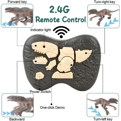 Kizmyee Velociraptor Dinosaurier ferngesteuert mit LED-Augen und Sound