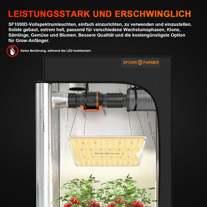 Spider Farmer SF1000D LED Grow Lampe – 100W Vollspektrum
