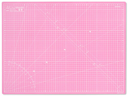 Elan Schneidematte A2 rosa, selbstheilende Bastelunterlage 45x60 cm mit weissem Raster