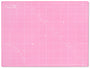 Elan Schneidematte A2 rosa, selbstheilende Bastelunterlage 45x60 cm mit weissem Raster