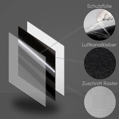 Folindo® Autofolie Car Wrapping Folie - Schwarz Glanz 15x1.52m
