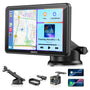 ESSGOO CarPlay Display 7 Zoll, Android Auto, Bluetooth, Rückfahrkamera mit Touchscreen und Saugnapfhalterung