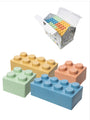 Zebrix XXL Klemmbausteine Pastellfarben, 25 Soft Touch Bausteine – grosse Kunststoffsteine zum Bauen