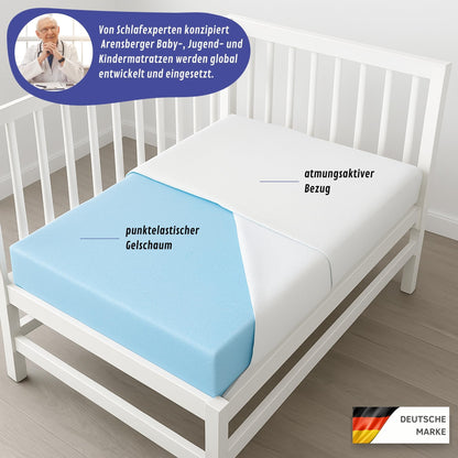 Arensberger Kindermatratze Nora 80x160 cm, Gelschaum, Höhe 12 cm