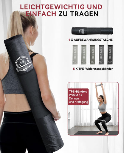 HAPBEAR Yogamatte XXL aus TPE, rutschfest, 183 x 91 cm, 6 mm