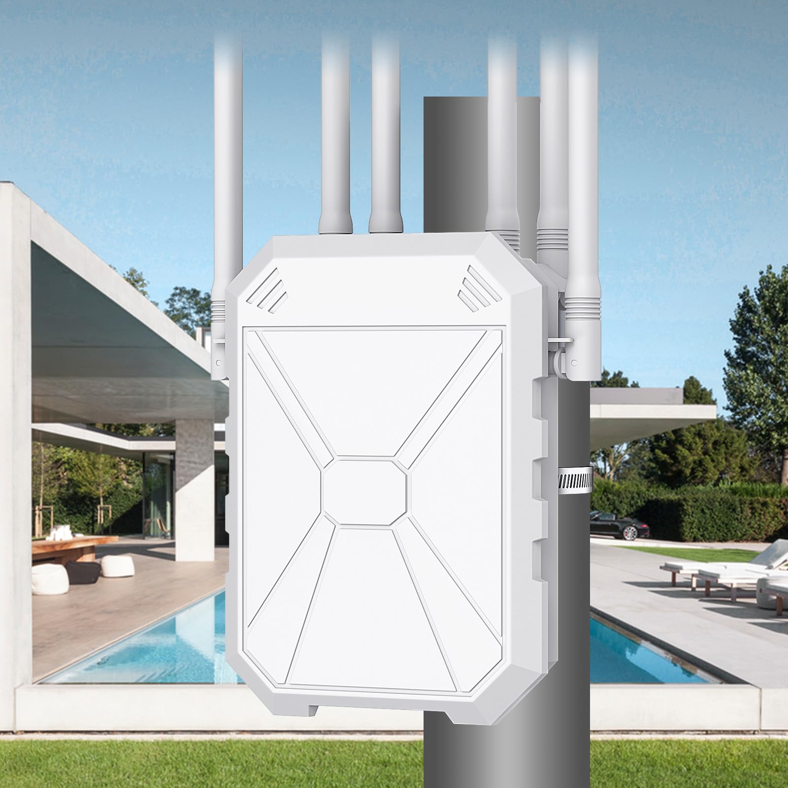 CINAMON AX1800 Outdoor WLAN Repeater, WiFi 6 Dualband mit PoE