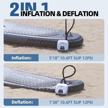 CYCPLUS D14PRO SUP-Luftpumpe 20 PSI, Akku, Dual Stage, Auto-Off