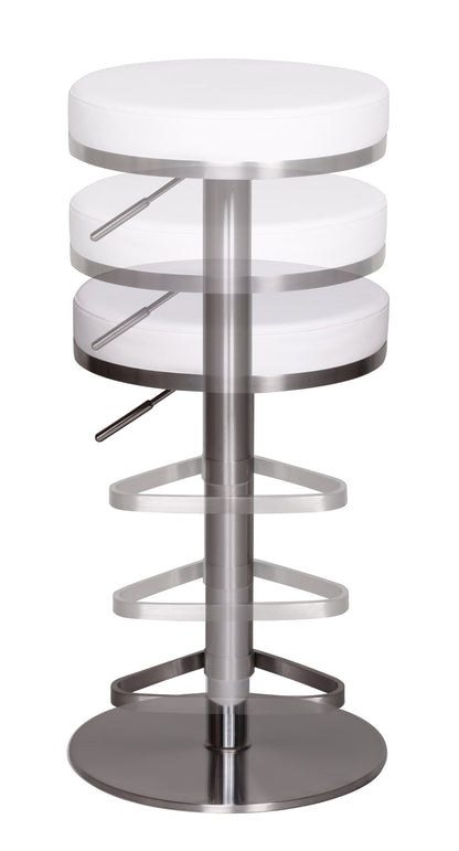 FineBuy Barhocker Edelstahl, höhenverstellbar 57-82 cm, drehbar