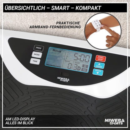Miweba Sports Fitness 4D Wave Vibrationsplatte MV300 - Schwarz