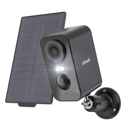 ieGeek 2K Überwachungskamera Aussen WLAN mit Akku und Solarpanel für die kabellose Aussenüberwachung