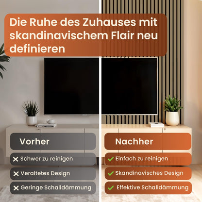 neu.holz Akustikpaneele Holz Schalldämmung Walnuss hell