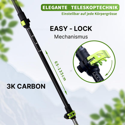 Alpteq Zugspitze Ultraleichte Carbon Trekkingstöcke – Grün