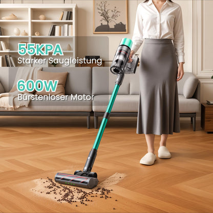SmartAI V5 Akku-Staubsauger, kabellos, 600 W, 55 kPa, bis 80 Minuten