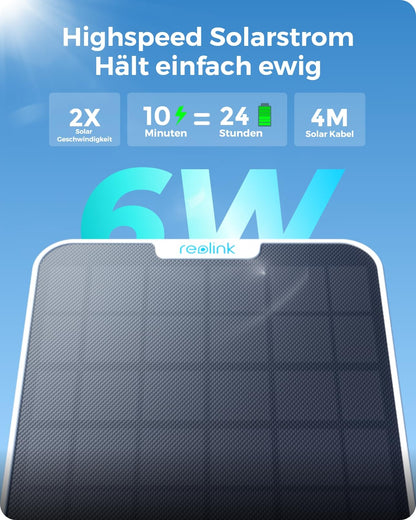 Reolink Argus Track 4K Solar Überwachungskamera mit 6W Solarpanel