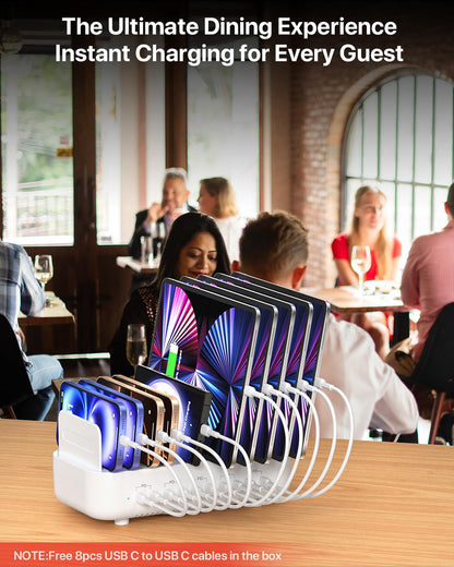 SooPii Multi-Ladestation 10 Port USB C 100W PD – Weiss