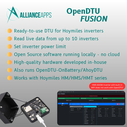 AllianceApps OpenDTU Fusion für Hoymiles HM/HMS/HMT Wechselrichter