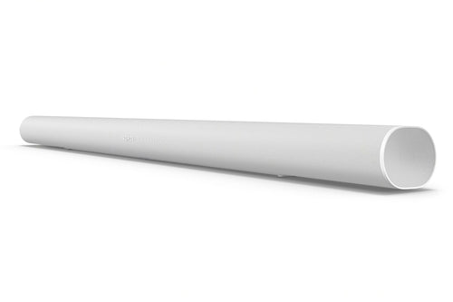 Sonos Arc Ultra 9.1.4 Dolby Atmos Soundbar - Weiss, eine lange, schlanke, leicht gebogene weiße Soundbar für raumfüllenden Dolby Atmos Heimkino-Audio.