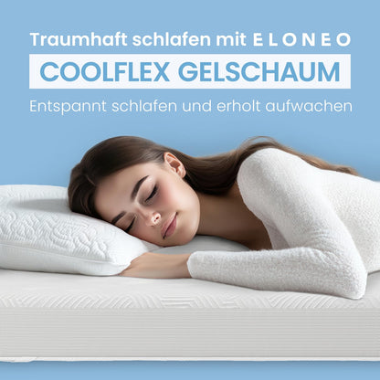 ELONEO Gel Topper 80x200 cm Matratzentopper mit 8 cm Gel-Memory-Schaum
