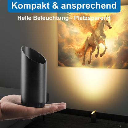 HUAEU LED Bodenstrahler Uplight 6W GU10 warmweiss, Schwarz, 2er-Pack