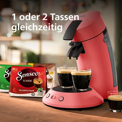 Philips Senseo Original Plus Kaffeepadsmaschine - Sanftes Rot (CSA210/35)
