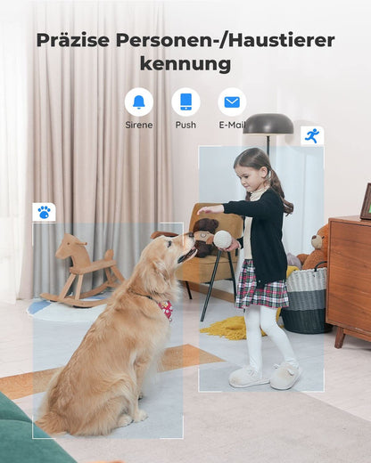 Reolink E1 Zoom 5MP PTZ WLAN Überwachungskamera Innen - Schwarz