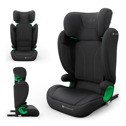 Kinderkraft JUNIOR FIX 2 PRO Kindersitz mit ISOFIX, 100–150 cm, Schwar