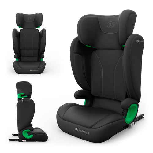 Kinderkraft JUNIOR FIX 2 PRO Kindersitz mit ISOFIX, 100–150 cm, Schwar