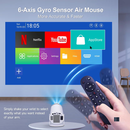 SmartView 4K FHD Mini Beamer Tragbarer Projektor - 180° Drehbar