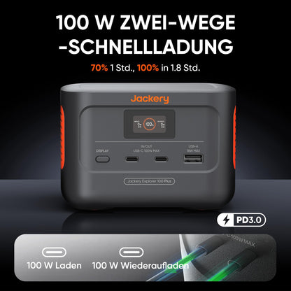 Jackery Explorer 100 Plus Powerstation - 99Wh Akku