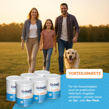 Collagile dog Gelenkpulver mit Kollagen für Hunde und Katzen, 3x 225 g