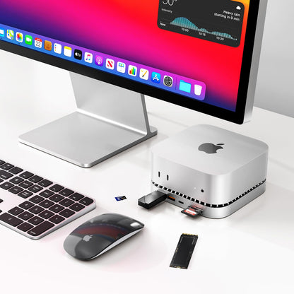 Mac Mini M4/M4 Pro Dock – Ständer mit SSD Gehäuse & HDMI Hub