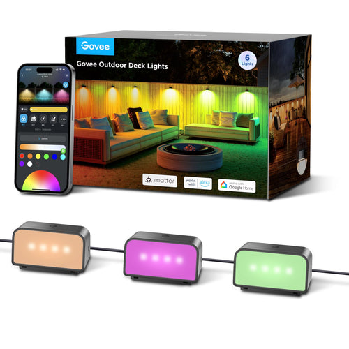 Govee Outdoor Zaunleuchte RGBWIC IP65 Matter - 6er Set